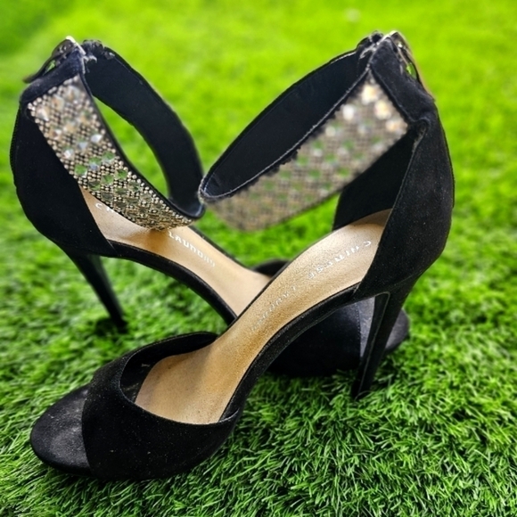 Chinese laundry heels size 9 Black Women Glitter Party Stilleto - Picture 1 of 8